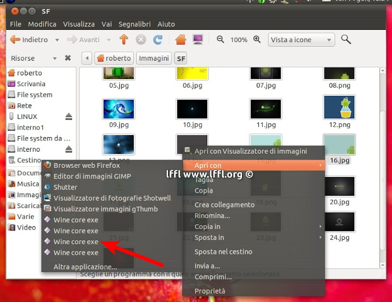 Ubuntu Rimuovere Wine core exe dal Menu Contestuale Linux Freedom